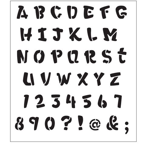 FolkArt Alphabet Heavy Marker Laser Painting Stencils-30737 - The Home ...