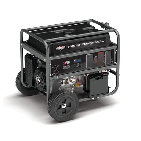 Briggs And Stratton 6500 Watt Electric Switch Gasoline Powered Portable Generator With B And S Ohv