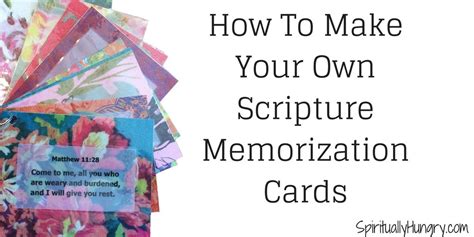 Make Your Own Scripture Memorization Cards - Spiritually Hungry