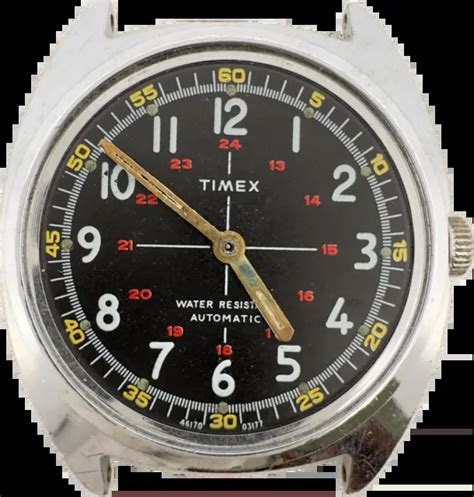 MONTRE BRACELET MÉCANIQUE HOMME vintage 34 mm Timex style militaire