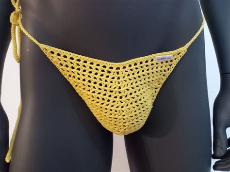 Men Fishnet Crochet The Bikinis Fishnet Crochet Thong For Men Hot Sex