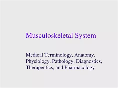 Ppt Musculoskeletal System Powerpoint Presentation Free Download