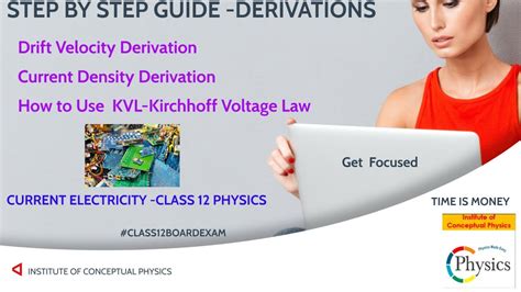 Derive Drift Velocity Derive Ohms Law How To Apply Kirchoff Voltage Law