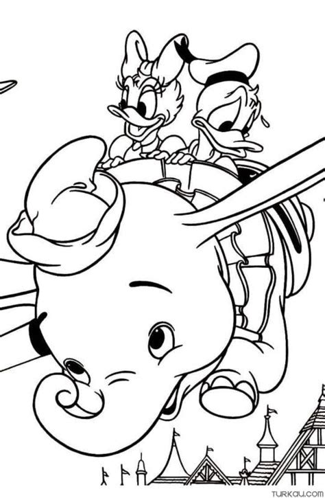 Elephant Dumbo Coloring Page Turkau