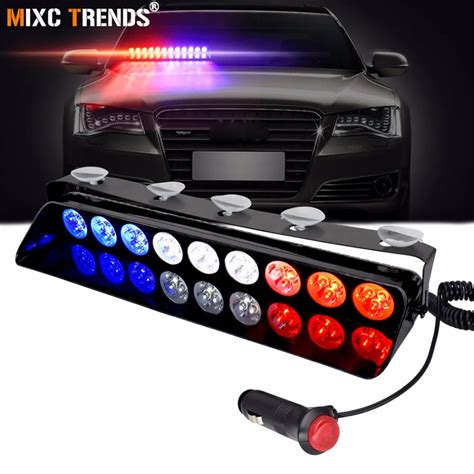 Police Dash Light 12V Vehicle Emergency Flashers Windshield Strobe