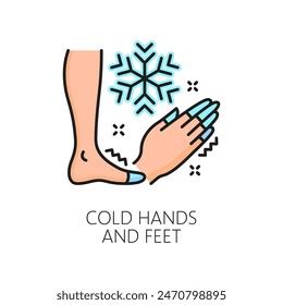 Hematology Anemia Disease Cold Hands Feet Stock Vector (Royalty Free ...