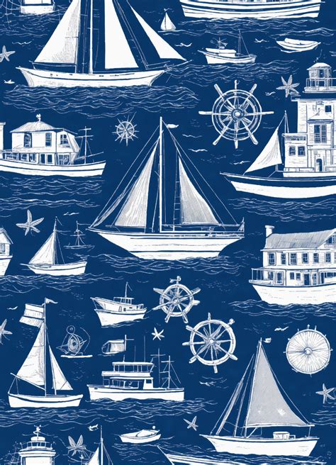 Coastal Maritime Elements in Blue and White - Home Decor Inspiration