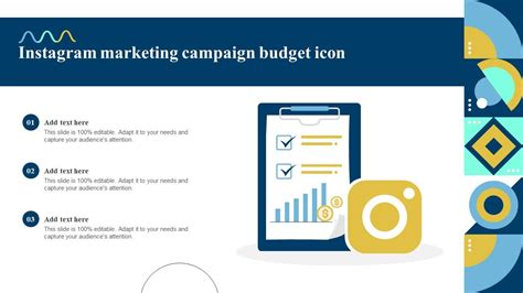 Instagram Marketing Campaign Budget Icon PPT Template