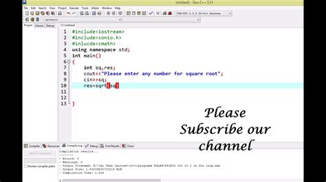 Sqrt Function In Dev C Sitefuture