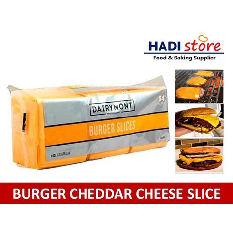 Jual Dairymont Red Cheddar Cheese Keju Burger Slice Kg Slices