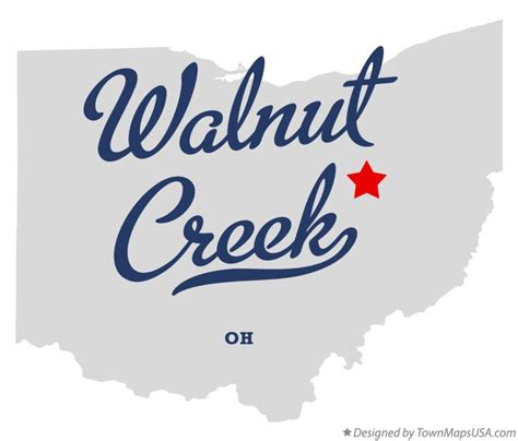 Map of Walnut Creek, OH, Ohio