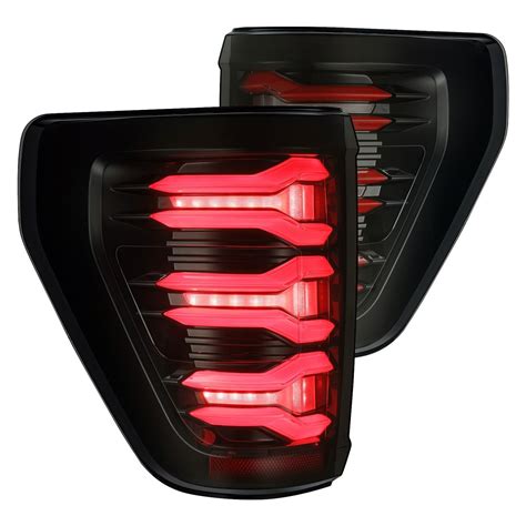 Alpharex® 653030 Luxx Series Black Redsmoke Sequential Fiber Optic Led Tail Lights