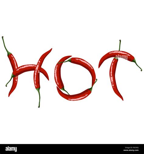 Hot Red Peppers Vector Illustration Stock Vector Image Art Alamy