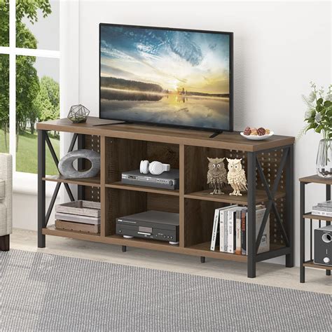 OKD TV Stand Industrial Rustic Entertainment Center For 65 Inch TV 33