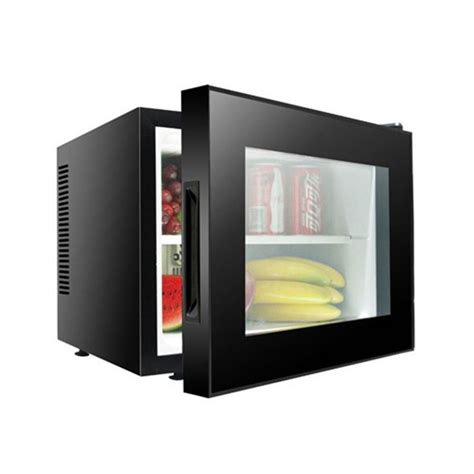 20L Glass Door Black Mini Bar Fridge For Hotel And Apartment Mini