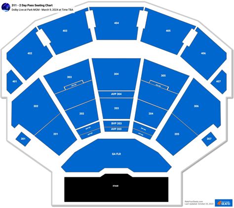 Dolby Live At Park Mgm Seating Chart