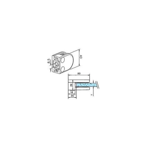 Pince A Verre Zamac M20 Aspect Inox A Fond Plat ERMINOX