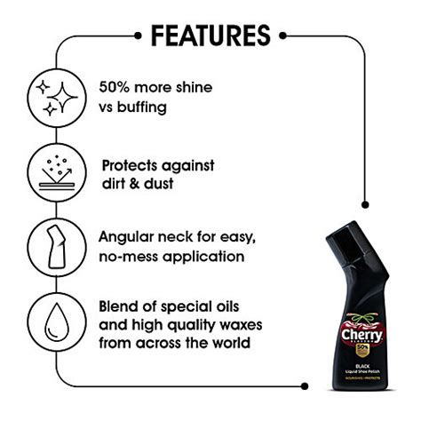 Buy Cherry Blossom Liquid Shoe Polish Black 75 Ml Bottle Online At Best