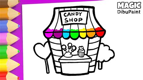 Cómo Dibujar Tienda Candy Shop Coffee Shop Drawing YouTube