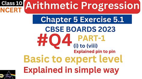 Class 10 Ex 5 1 Q4 I Viii Arithmetic Progression Chapter 5