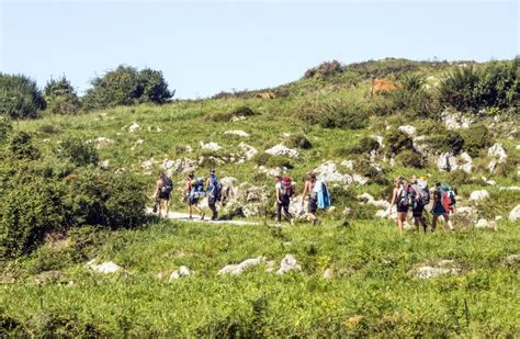 Pilgrims on the Camino De Santiago Editorial Stock Image - Image of ...