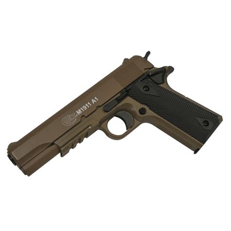 Colt M Tan Spring Pistol With Metal Slide