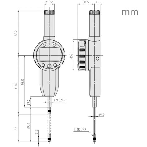 Mitutoyo 543 597b 10 Digital Indicator Calculation Id C Asme Ansi Type