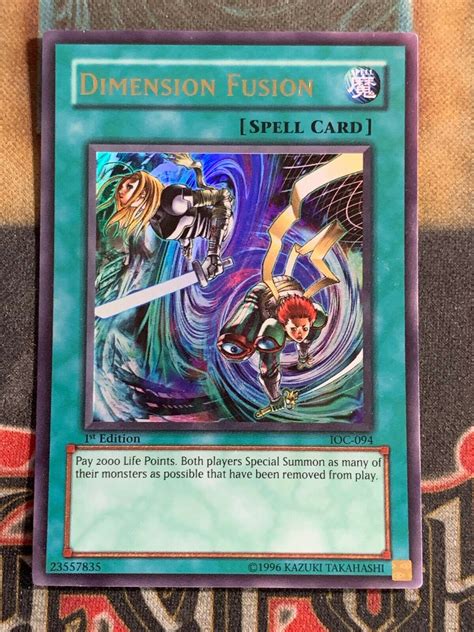 Yugioh Dimension Fusion IOC 094 Ultra Rare 1st Edition MP Values MAVIN