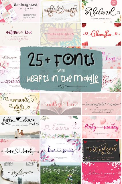 25+ Fonts with Hearts In the Middle (And How to Use Them in Silhouette ...