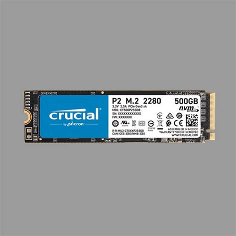 Crucial P2 500GB M.2 NVMe SSD – J1TEK PC