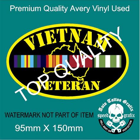 Vietnam Veteran Sticker Auto Tattoo Grafix