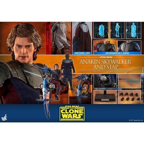 咩咩Q 全新 HOT TOYS TMS 豪華限定版 車加披風 星際大戰 STAP Anakin 安納金 蝦皮購物