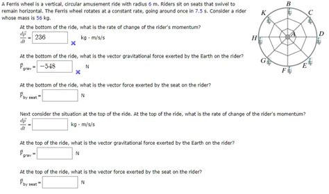 Solved Ferris Wheel Vertical Circular Amusement Ride With Radius