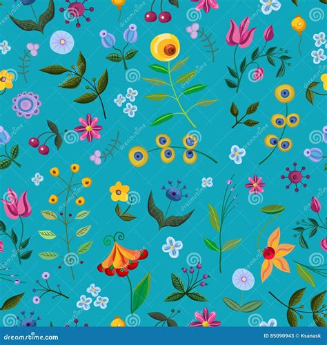 Vintage Floral Seamless Pattern Stock Vector Illustration Of Fabric