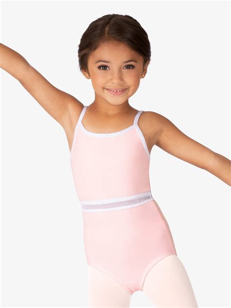 Girls Mesh Waist Insert Camisole Leotard Girls Camisoles Baltogs