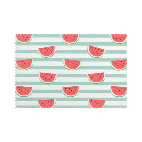 Home Watermelon Placemats Set Of Washable Wipeable Place Mats Place