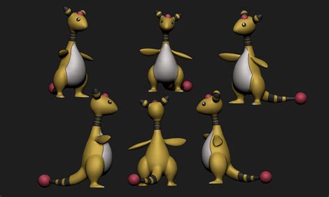 Archivo Stl Pokemon Ampharos Con Poses Diferentesplan Imprimible