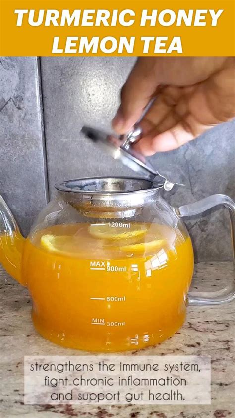 TURMERIC HONEY LEMON TEA | Turmeric and honey, Honey lemon tea, Healthy drinks