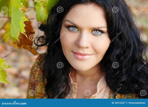 Closeup Of Brunette Woman Stock Image Image Of Brunette