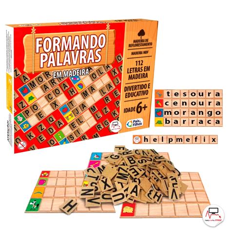 Brinquedo Pedagógico Jogo Educativo Formando Palavras Material Apoio