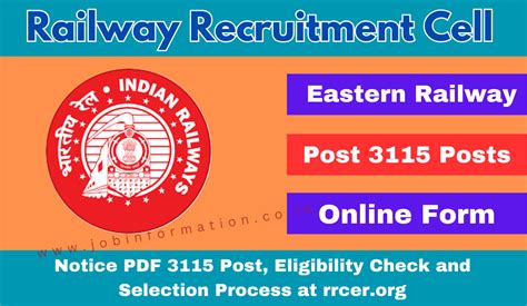 Rrc Er Apprentice Recruitment Out Online Form For Post