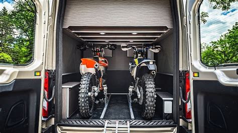 Transmoto Van Conversion By Wilderness Vans With Dirt Bike Storage