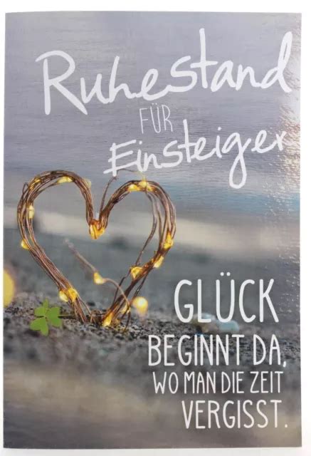 Gl Ckwunschkarte Zum Ruhestand Mit Spruch Ruhestandskarte Rente Pension