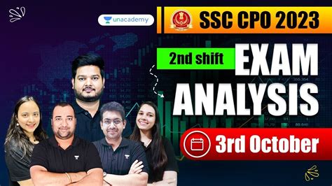 SSC CPO 2023 CPO Exam Analysis 3rd Oct 2nd Shift All Subjects