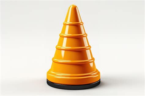 Premium Vector | 3d rendering orange traffic cones on white background