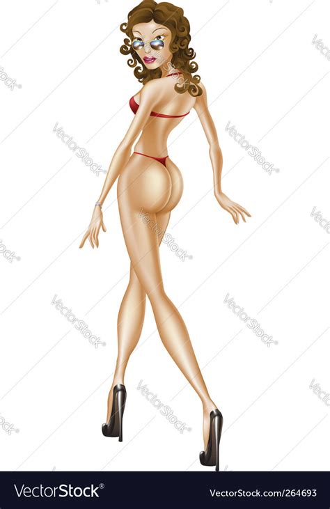 Sexy Woman In Bikini Royalty Free Vector Image