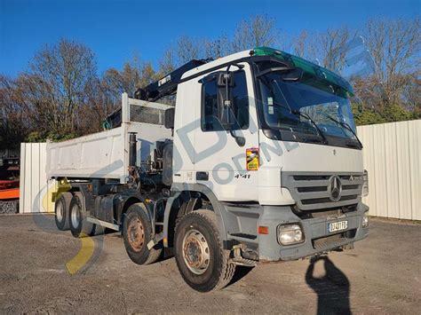 Camion Benne Mercedes Grue Actros X D Occasion Camions Bennes