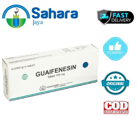 Jual SJ GUAIFENESIN NOVAPHARIN 100 MG BOX 100 TABLET GUAIFENESIN