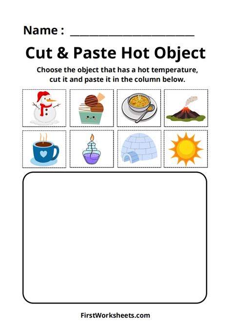 Hot And Cold Worksheets Firstworksheets