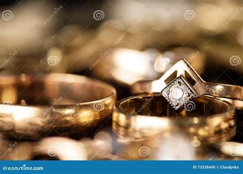 Gold jewelry. stock photo. Image of diamond, context - 73328440